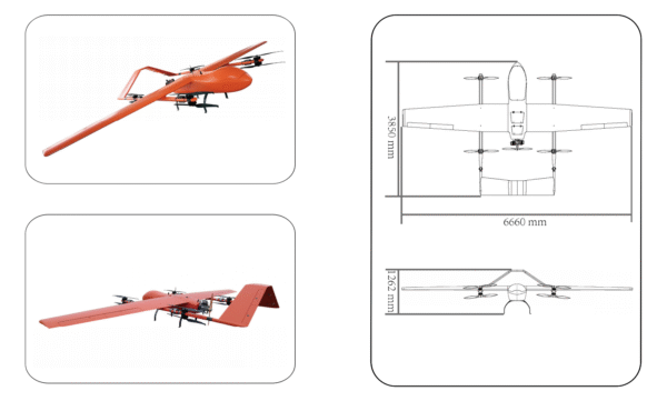 ZH-VF200P Fuel-powered hybrid VTOL UAV
