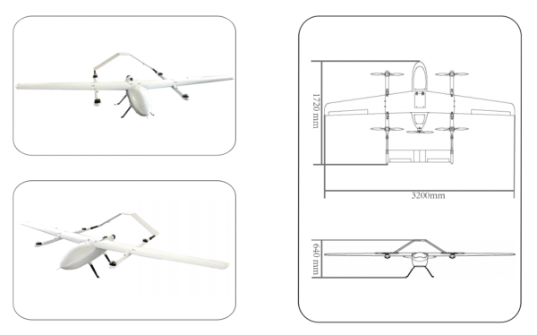 ZH-VF20E Electric Hybrid VTOL UAV