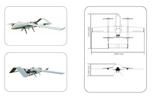 ZH-VF50P Fuel-powered hybrid VTOL UAV