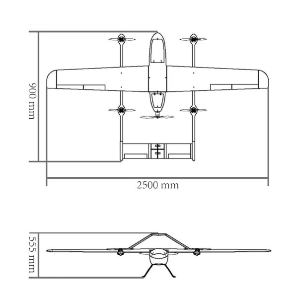 ZH-VT12E Electric Hybrid VTOL UAV